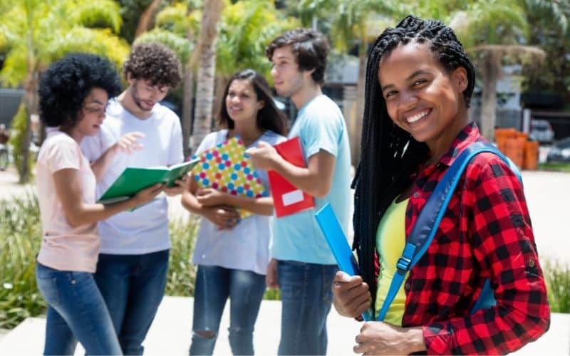 smiling university student