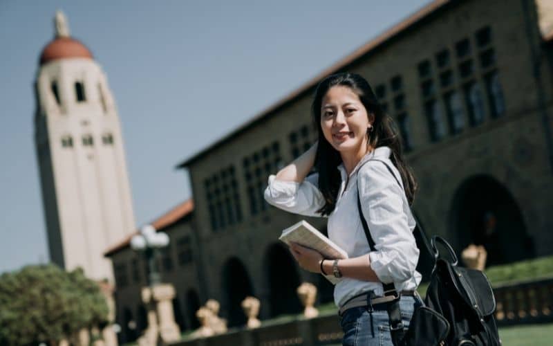 female exchange student