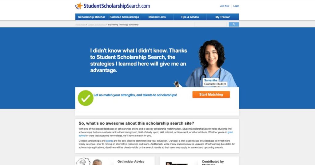 Student Scholarship Search Overview