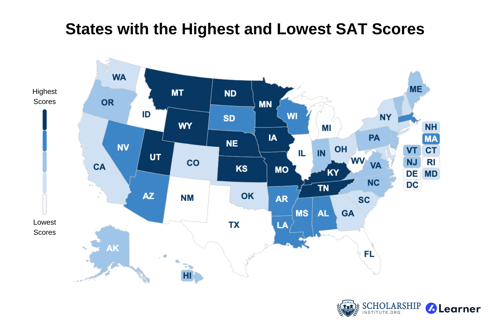 States With The Highest And Lowest SAT Scores In 2022 New Study 