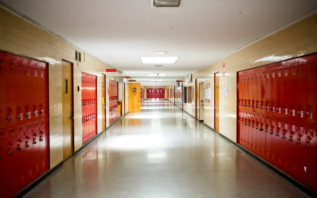 high school hallway