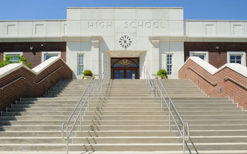 high school building