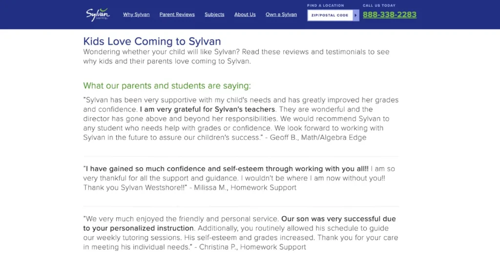 What Are Customers Saying About Sylvan?