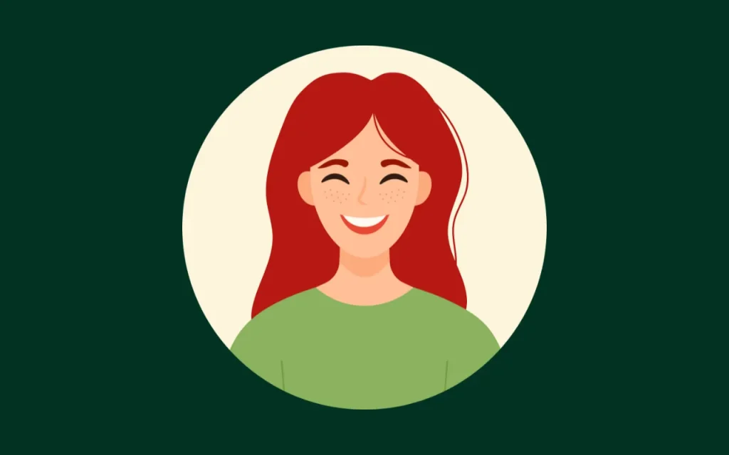 graphic of a girl with red hair