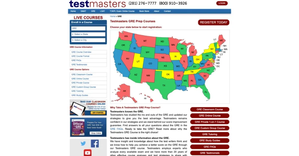 Testmaster GRE Prep Courses