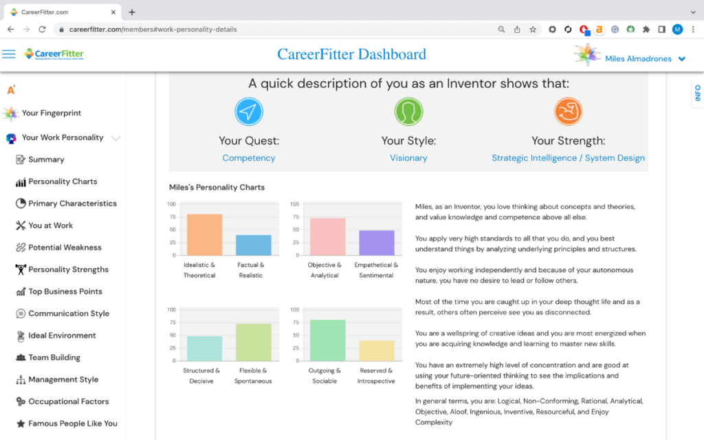 CareerFitter Result