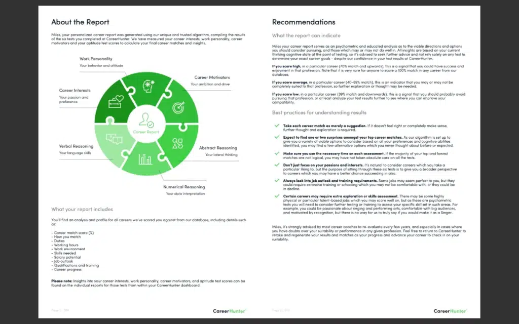 careerhunter report