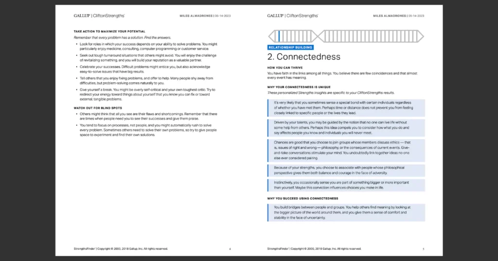 CS Strengths Sample