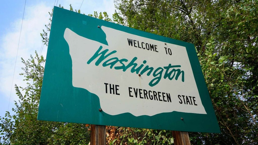 welcome to washington state sign