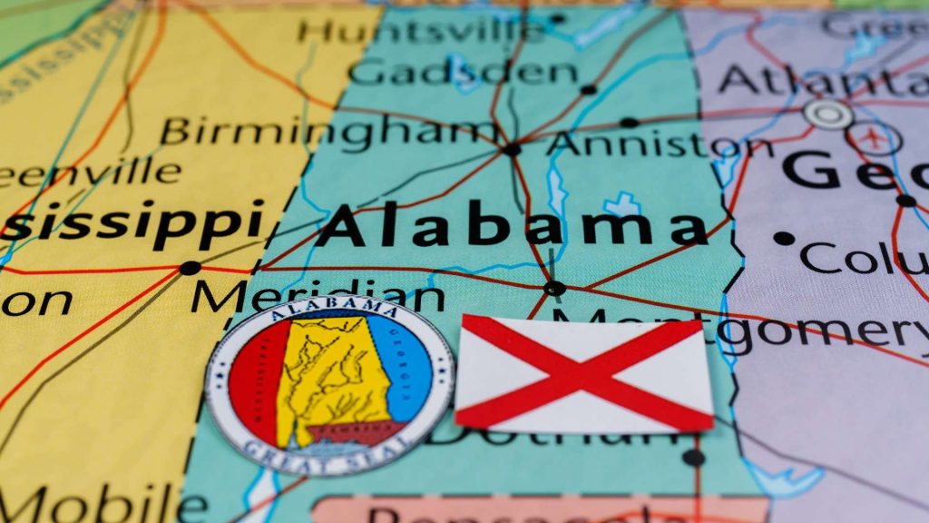 state map of alabama