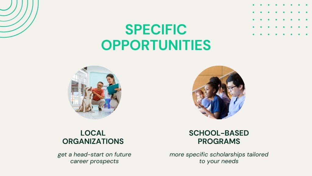 specific opportunities to locate veterinary scholarships