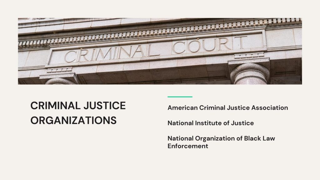 criminal justice organizations