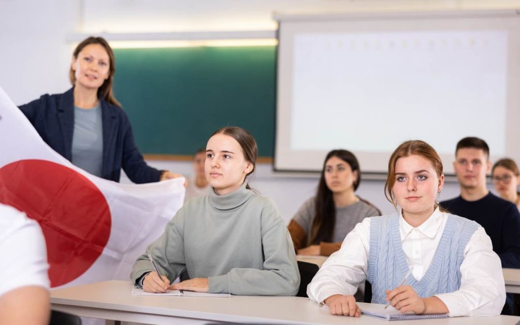 students attend world history lecture